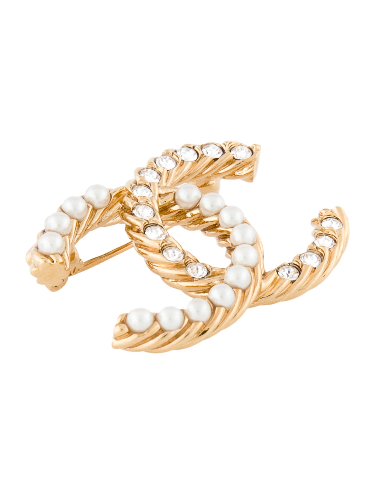 Chanel 2023 Strass CC Brooch